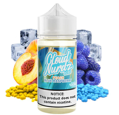CLOUD NURDZ ICED PEACH BLUE RASPBERRY 3MG 100ML