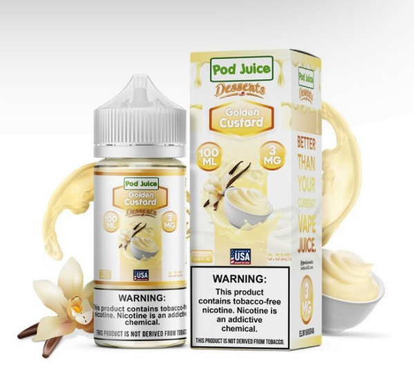 POD JUICE DESERTS GOLDEN CUSTARD 3MG 100ML