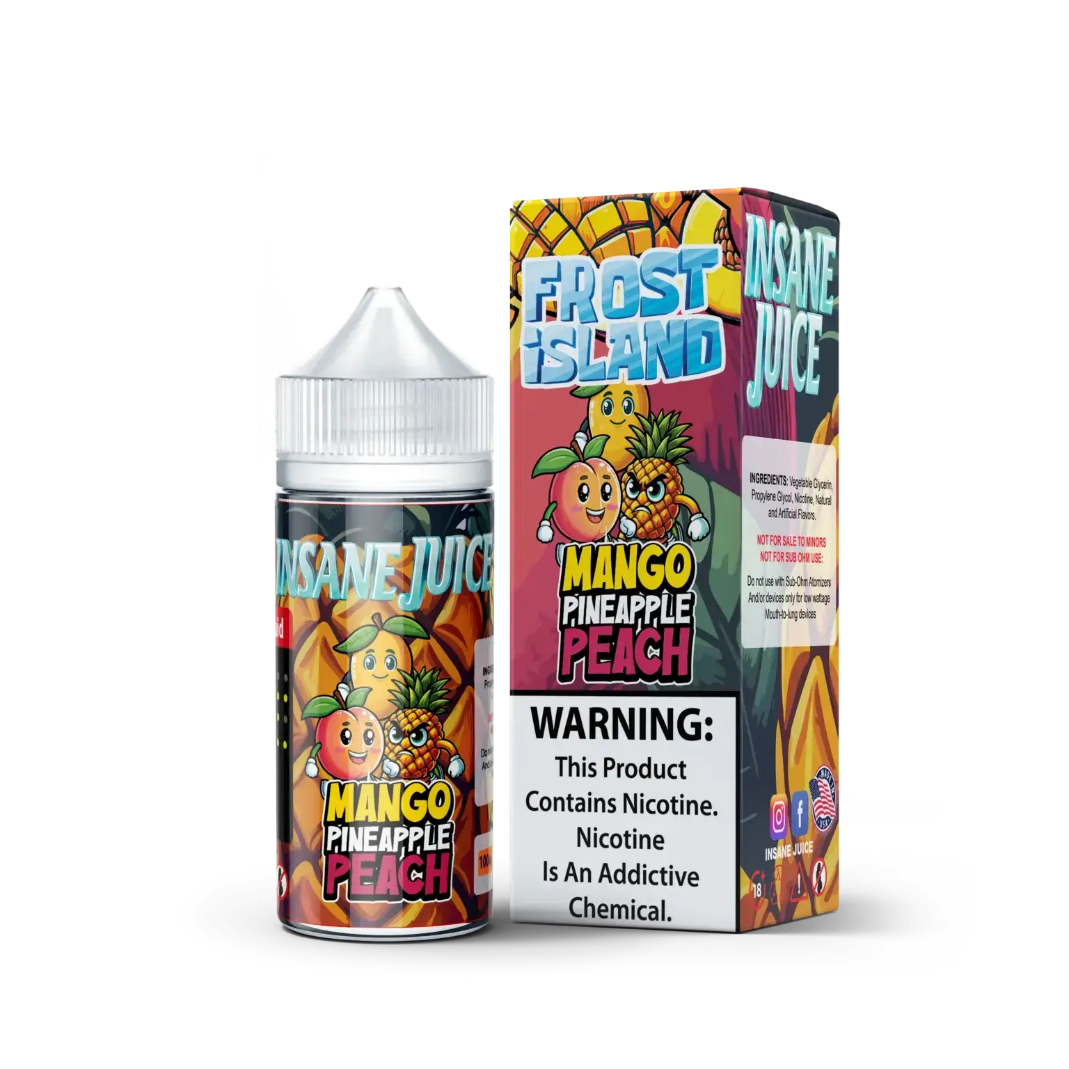 INSANE MANGO PINEAPPLE PEACH 3MG 100ML