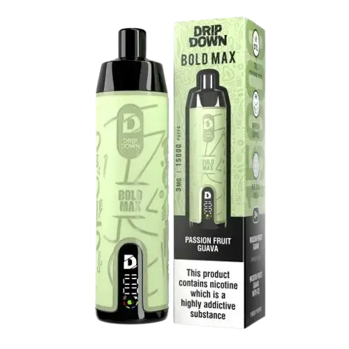 DRIP DOWN BOLD MAX PASSIONFRUIT GUAVA 3MG 15K PUFF