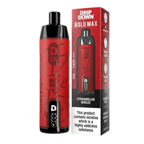 DRIP DOWN BOLD MAX STRAWMELON BREEZE 3MG 15K PUFF